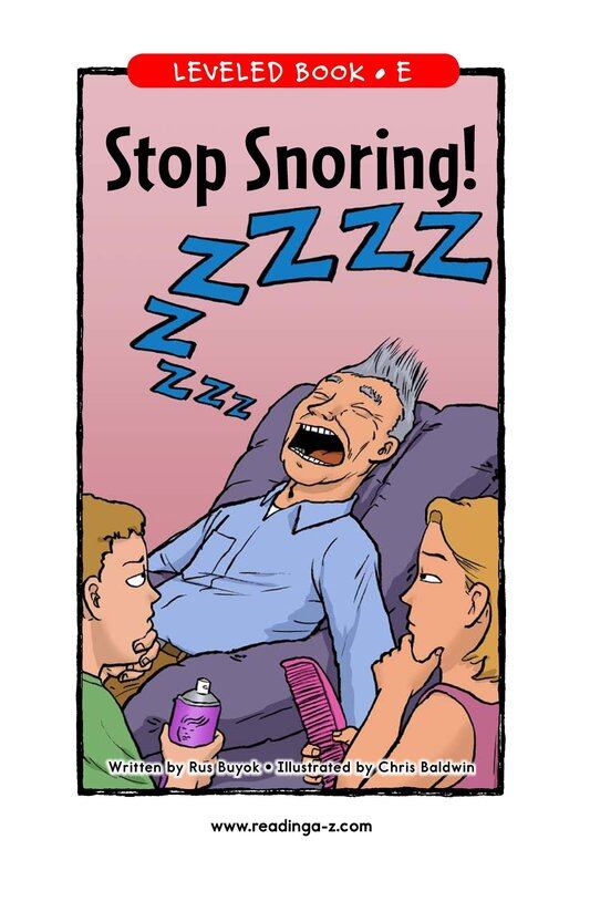 Stop Snoring!绘本故事第2页