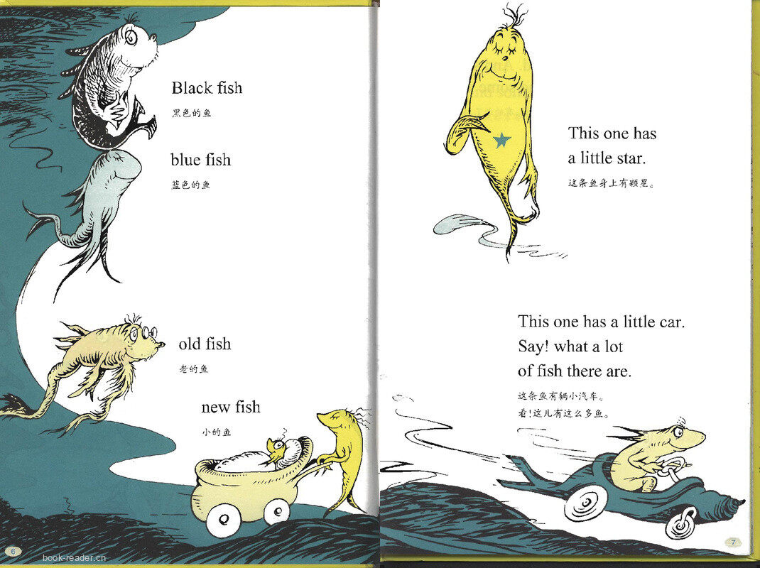 One Fish Two Fish Red Fish Blue Fish绘本故事第4页
