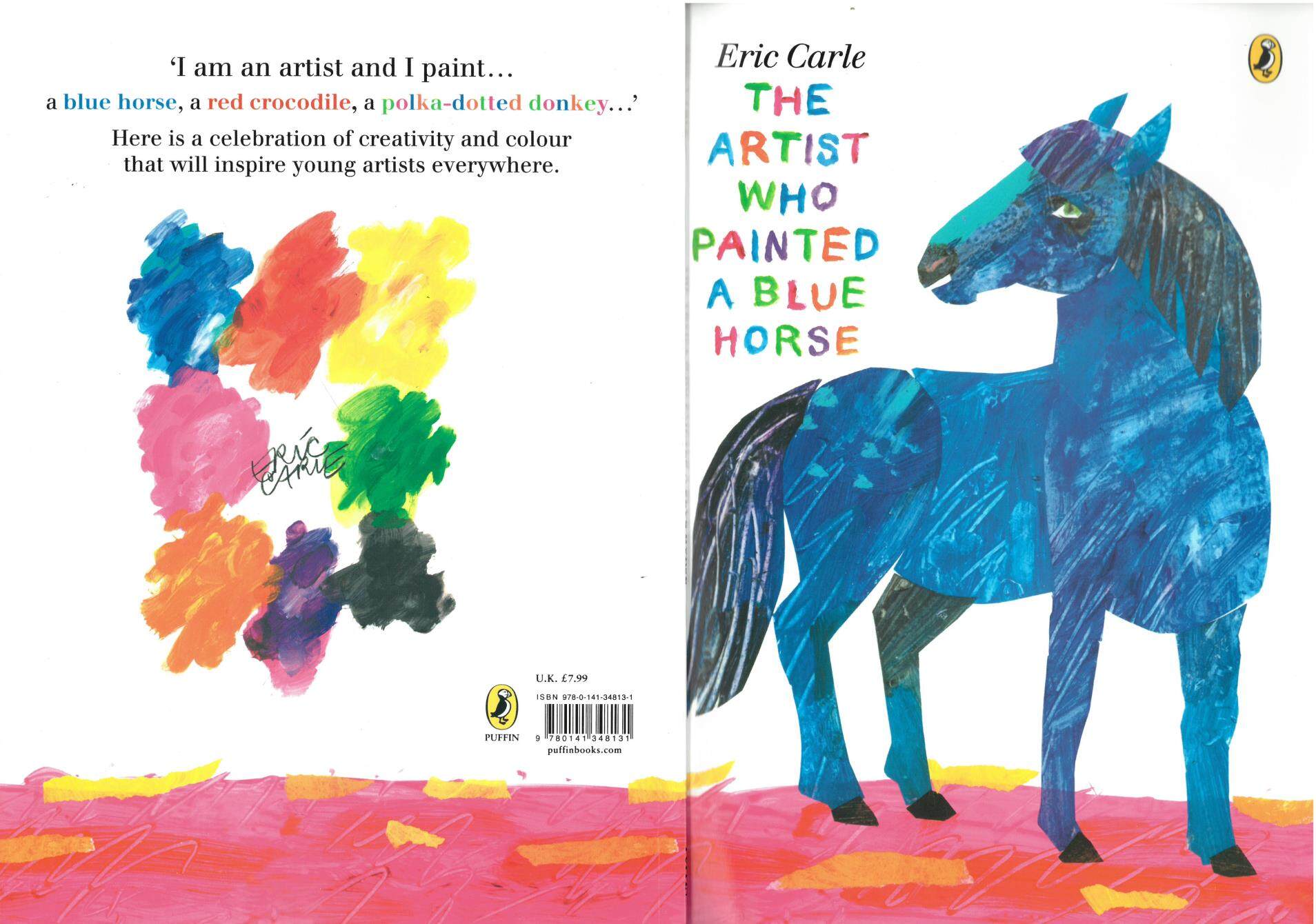 The Artist Who Painted a Blue Horse绘本故事第2页