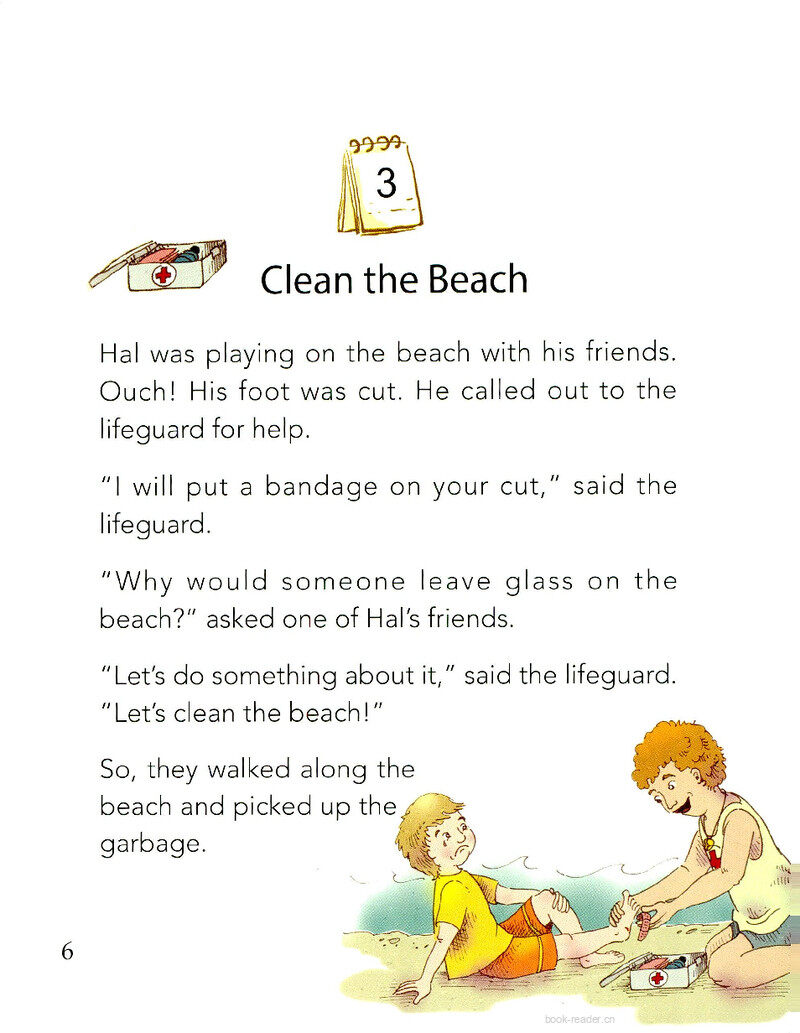 Clean the Beach绘本故事第2页