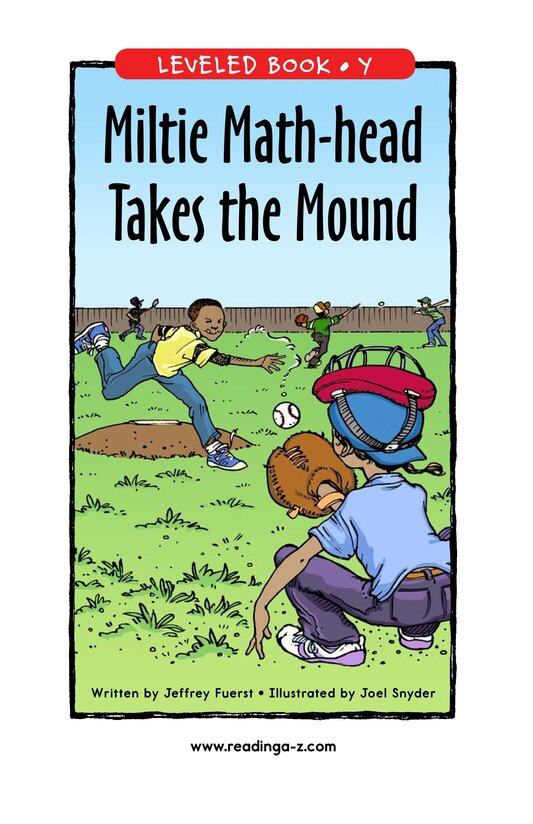 Miltie Math head Takes the Mound绘本故事第2页