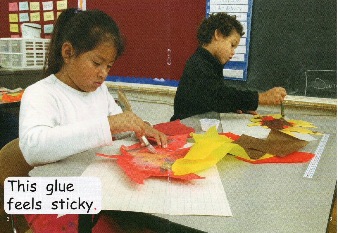 what feels sticky？绘本故事第3页