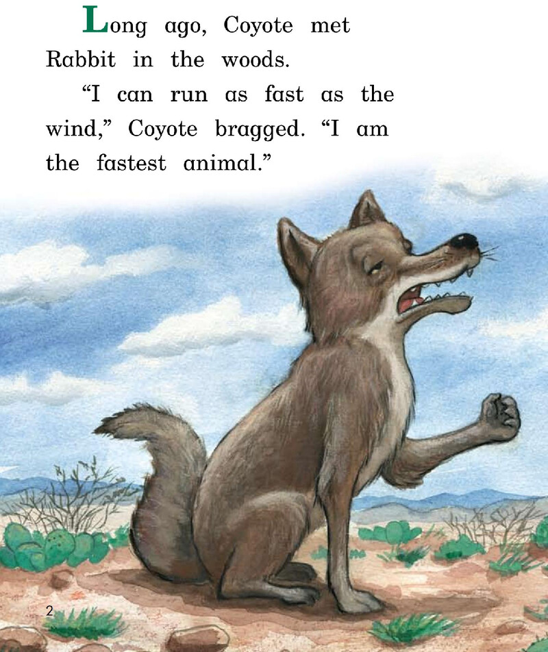 The Coyote and the Rabbit绘本故事第3页
