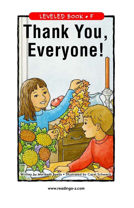 Thank You,Everyone!绘本故事第2页