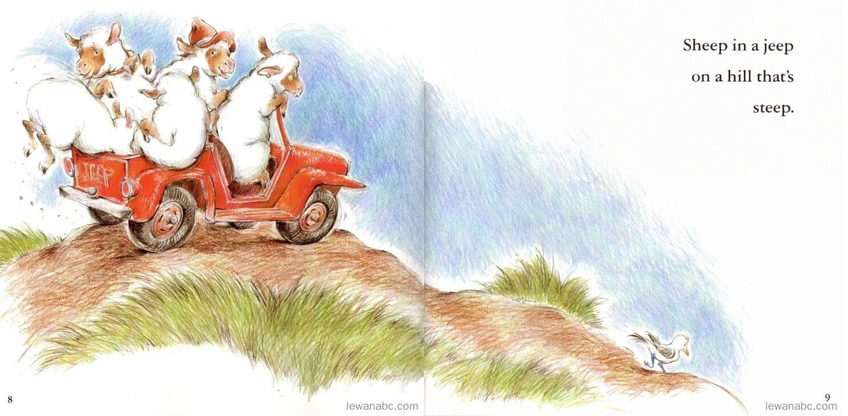 (14周)Sheep in a Jeep绘本故事第4页