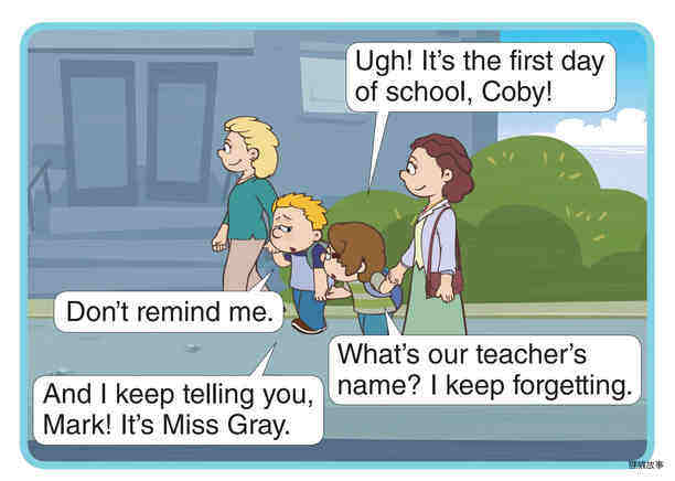 The First Day of School绘本故事第5页