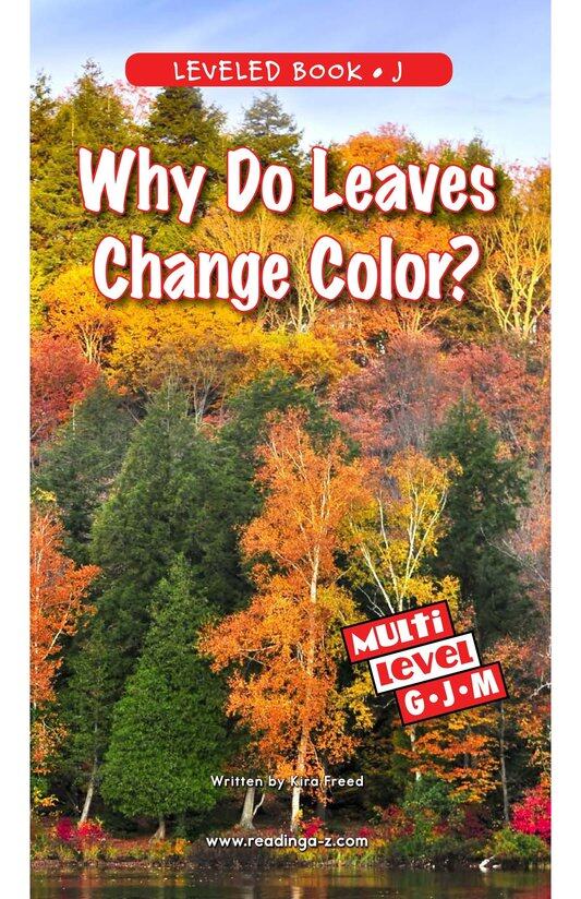 Why Do Leaves Change Color绘本故事第2页