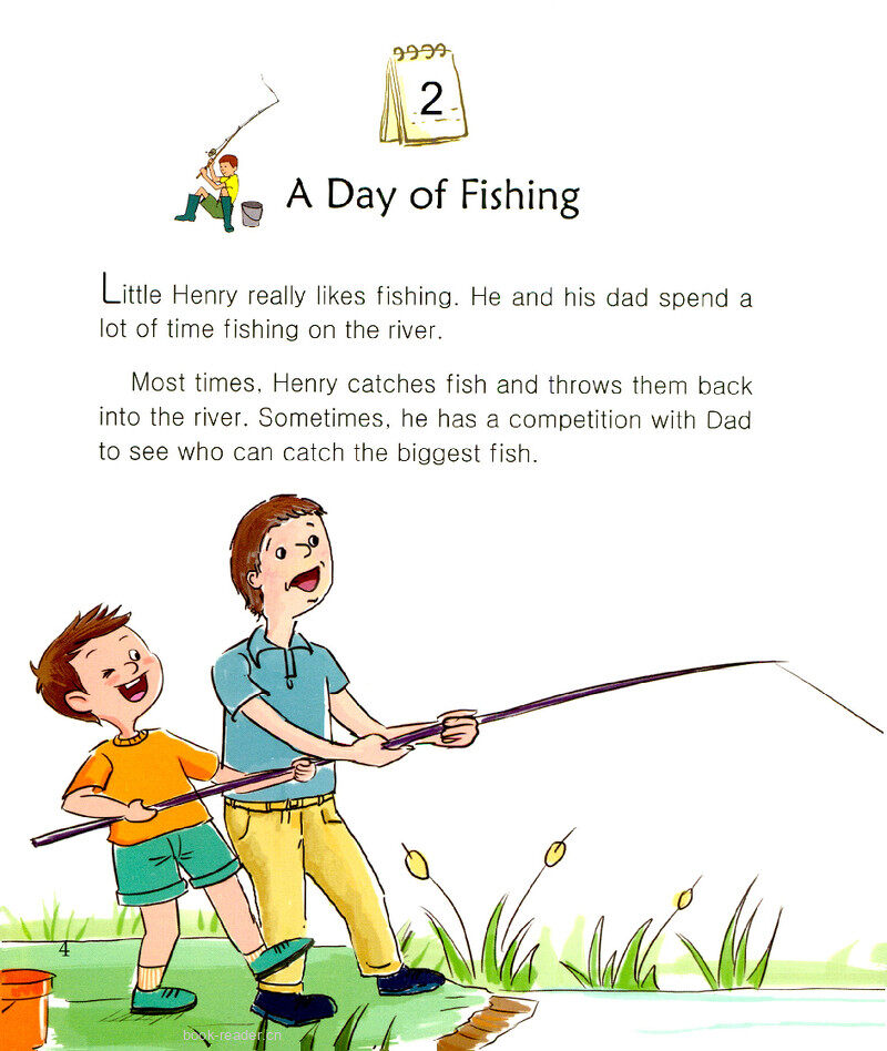 A Day of Fishing绘本故事第2页