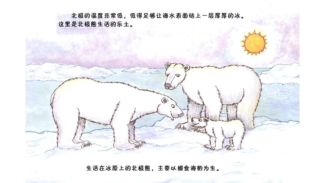 为什么北极熊的世界在融化？绘本故事第4页