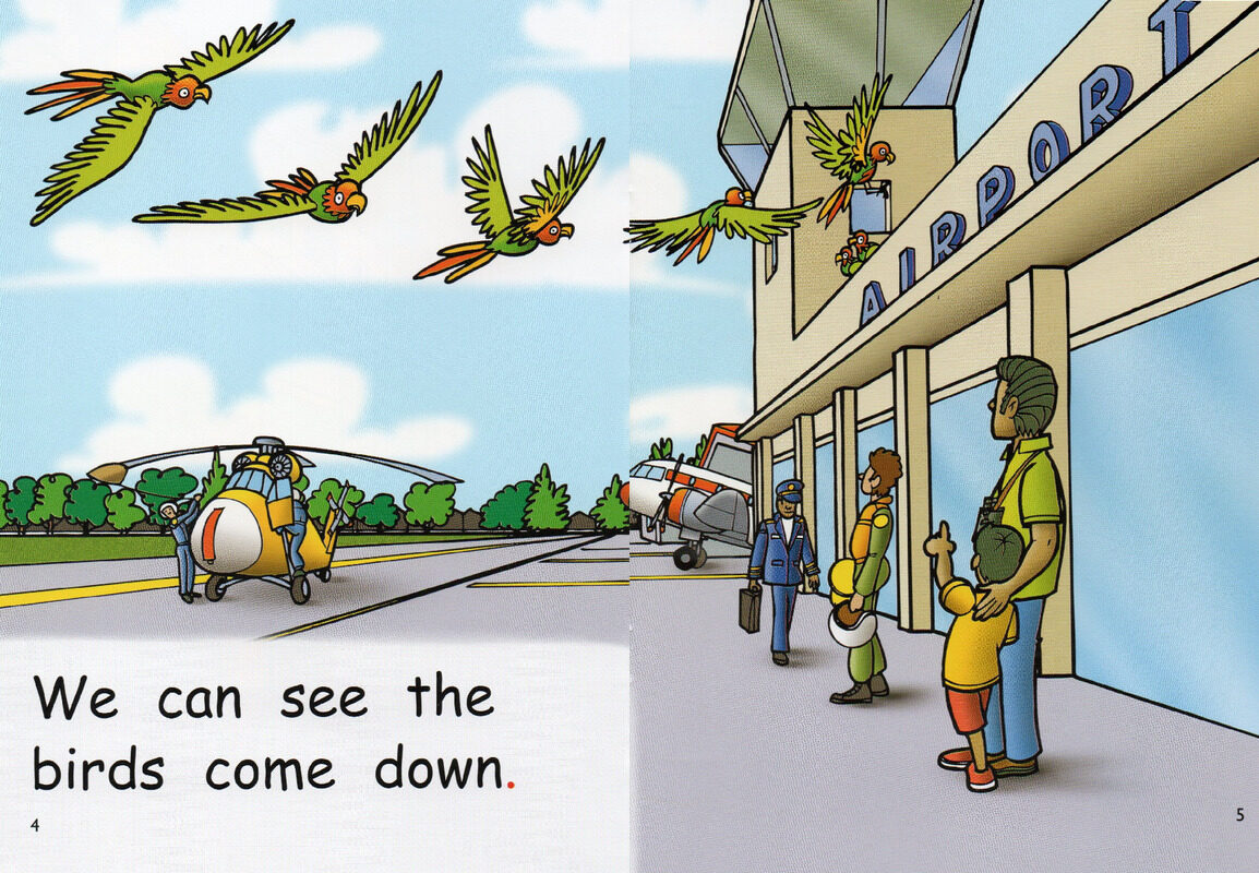 at the airpot绘本故事第4页