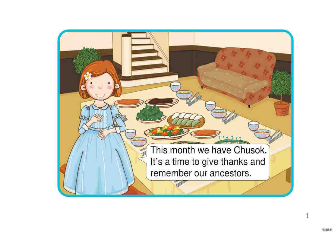 Chusok, A Day to Give Thanks绘本故事第2页