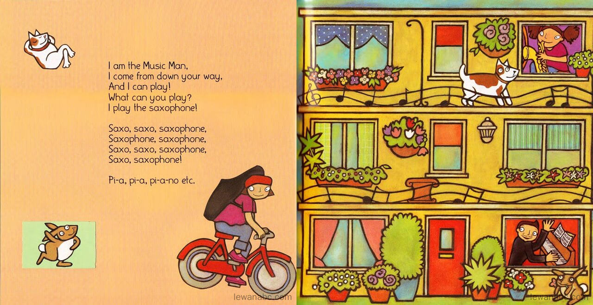 (8周)I am the Music Man绘本故事第4页