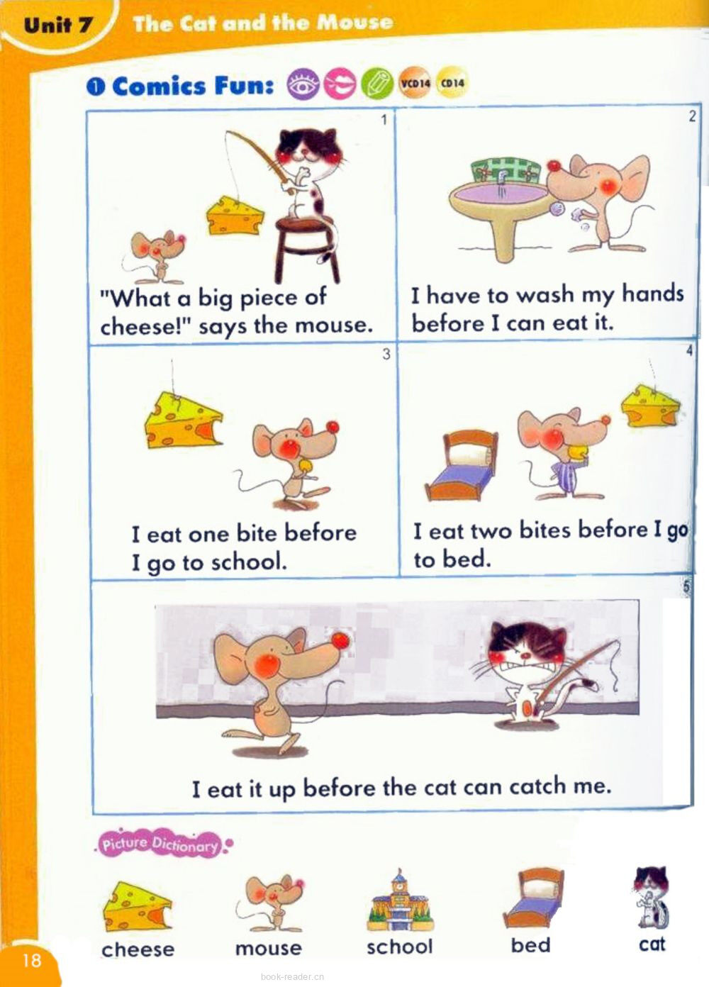 7 The Cat and the Mouse绘本故事第2页