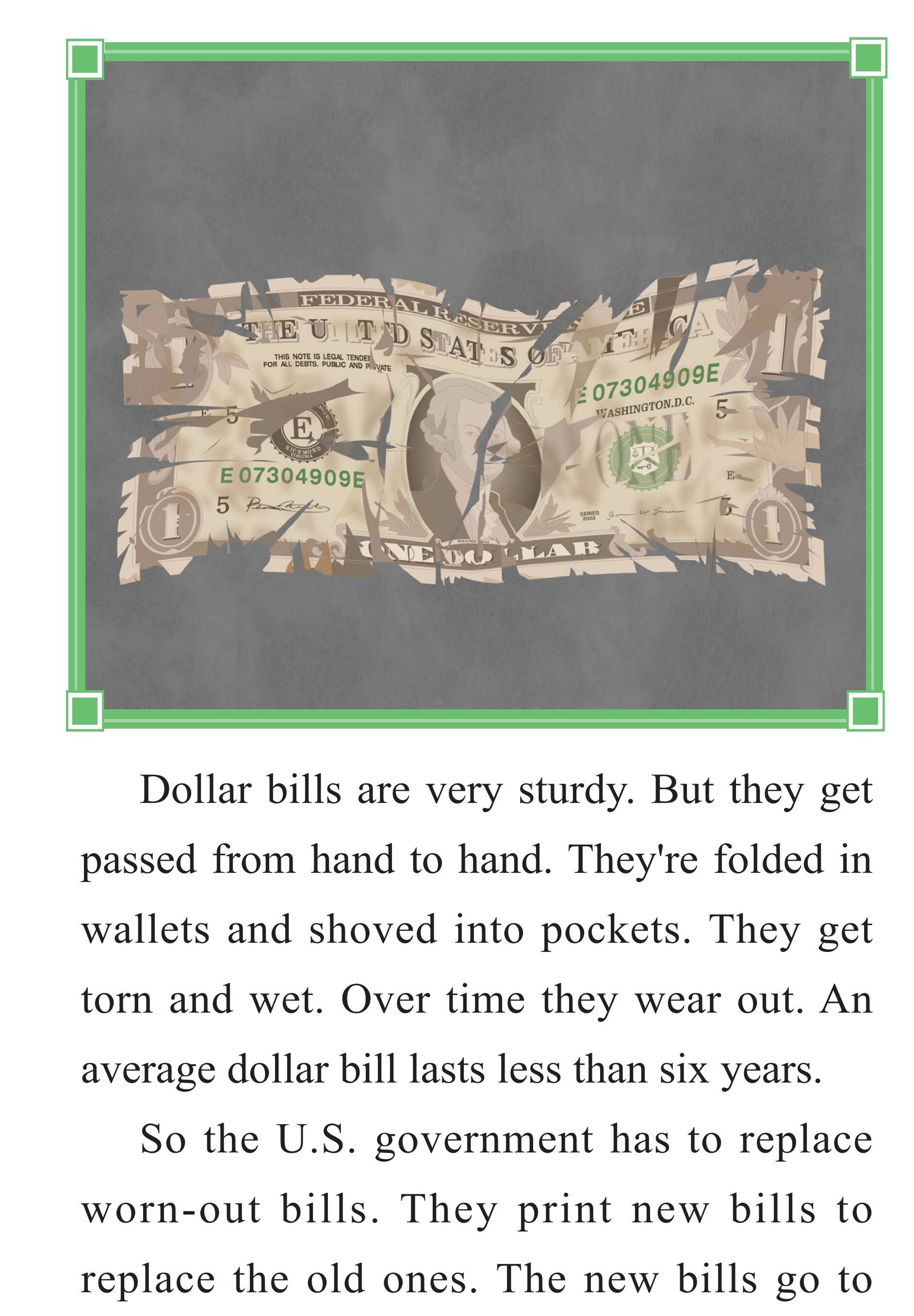The Hard Life of Dollar Bills绘本故事第4页