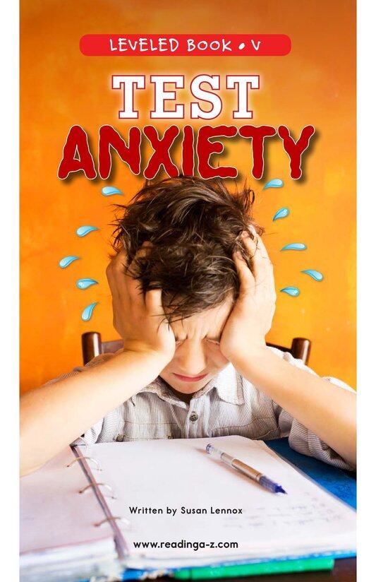 Test Anxiety绘本故事第2页