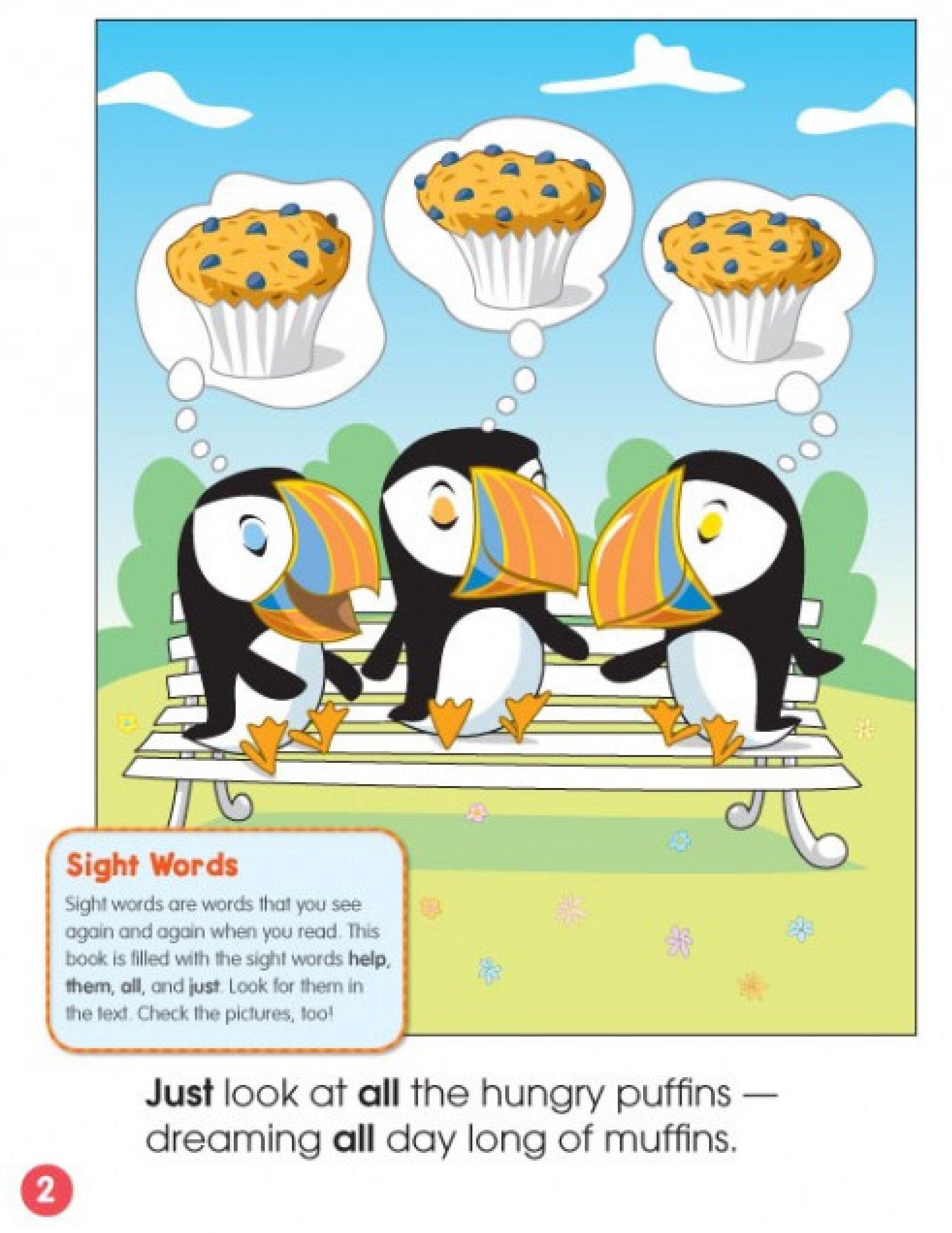 All Puffins Just Love Muffins绘本故事第2页