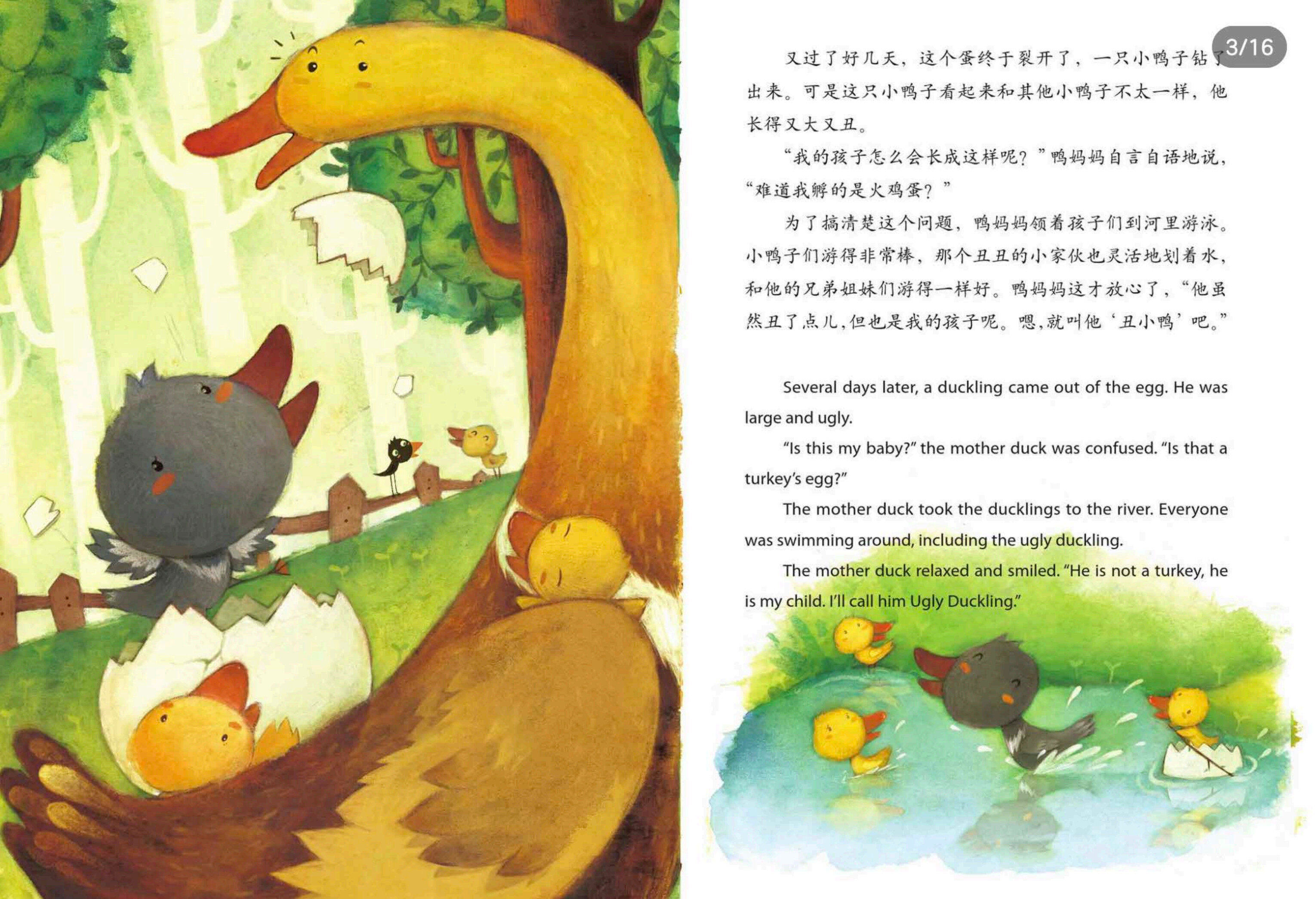 丑小鸭绘本故事第3页