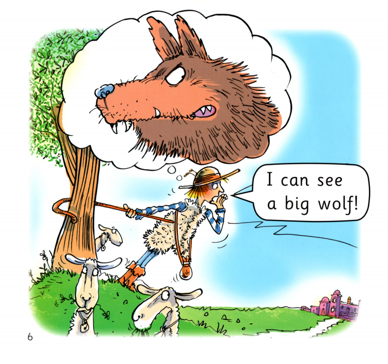 The Boy Who Cried Wolf!绘本故事第5页