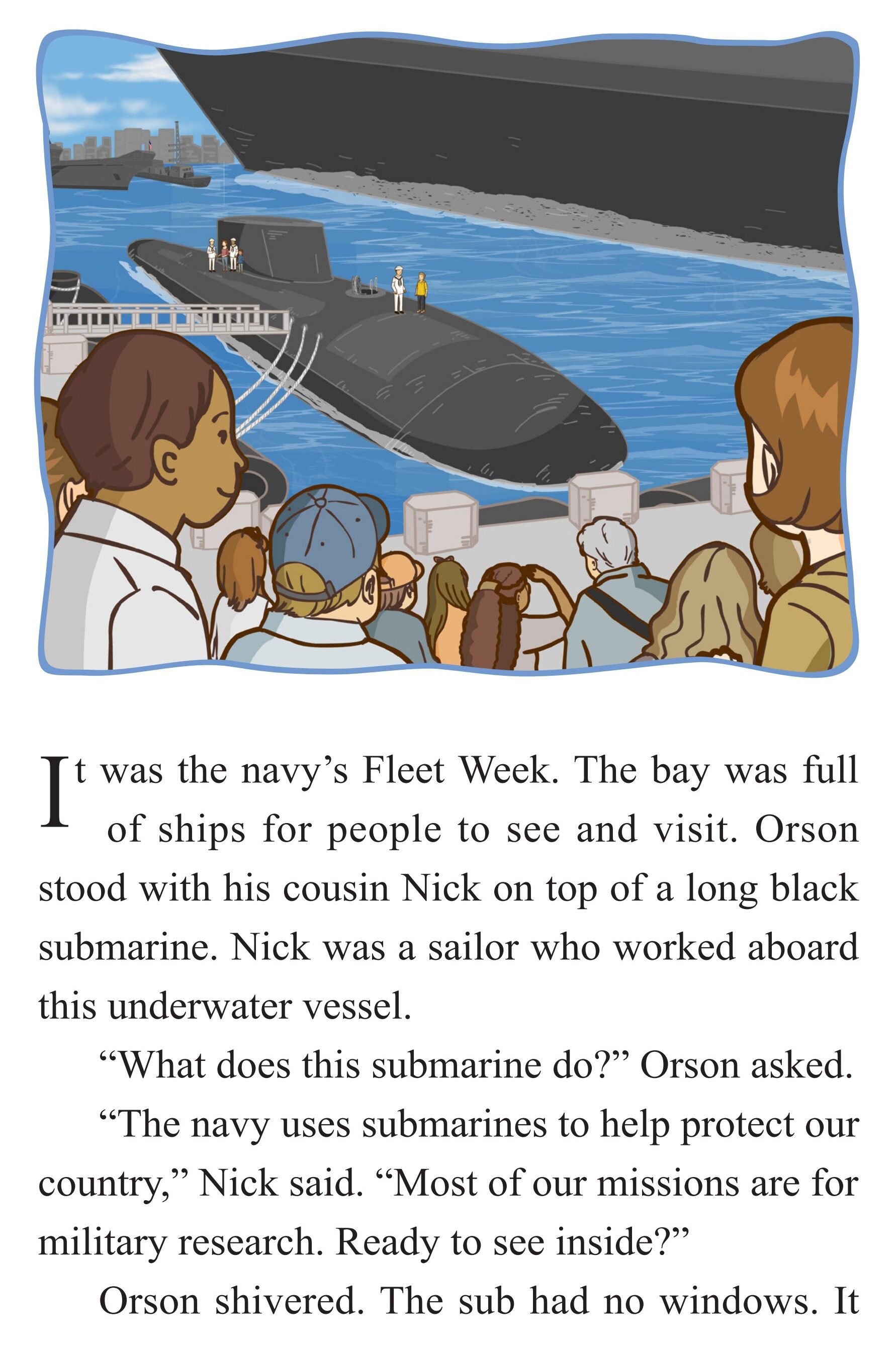 Inside a Submarine绘本故事第3页