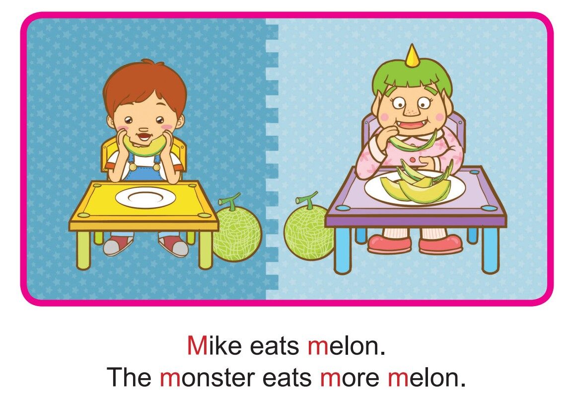 'M' words -  Mike and the Monster绘本故事第5页