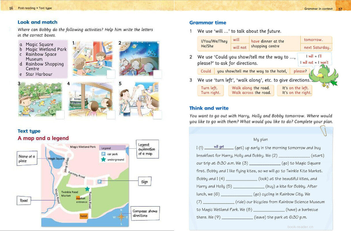 4B Unit 6 Welcome to Rainbow City绘本故事第4页