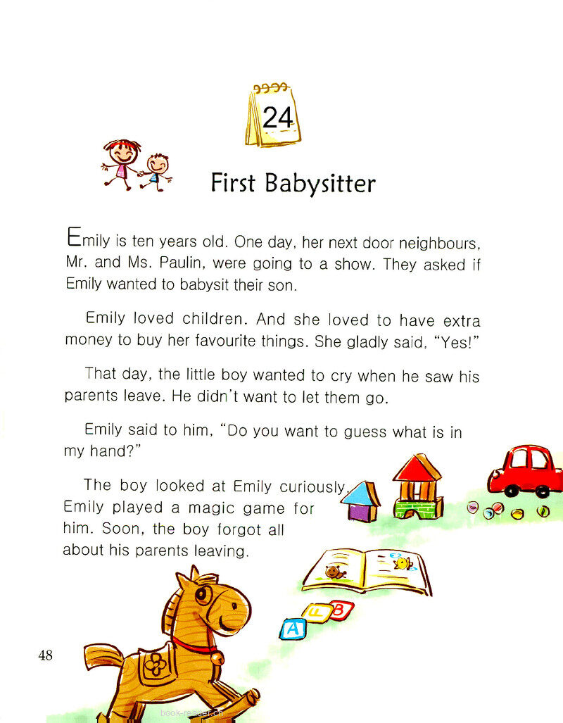 First Babysitter绘本故事第2页