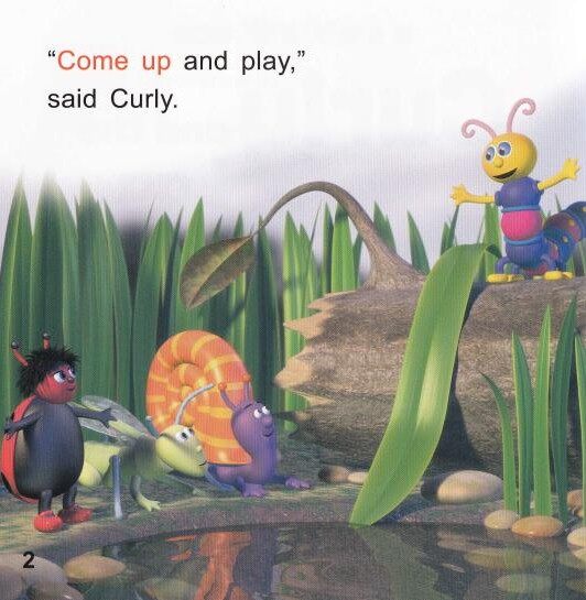 Curly and the log绘本故事第3页