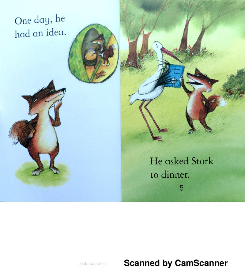 The Fox and the Stork绘本故事第4页