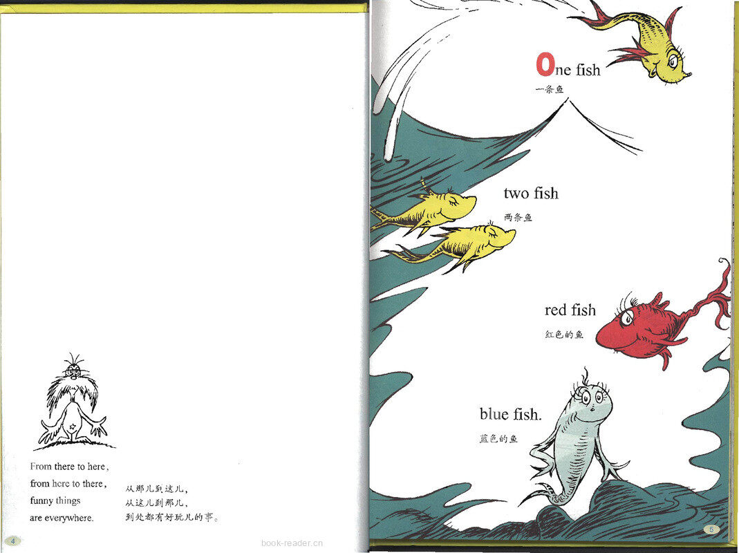 One Fish Two Fish Red Fish Blue Fish绘本故事第3页