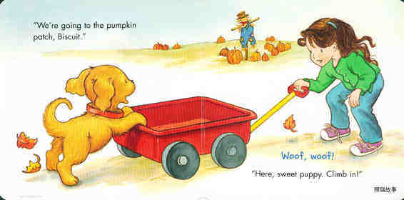 biscuit visits the pumpkin patch