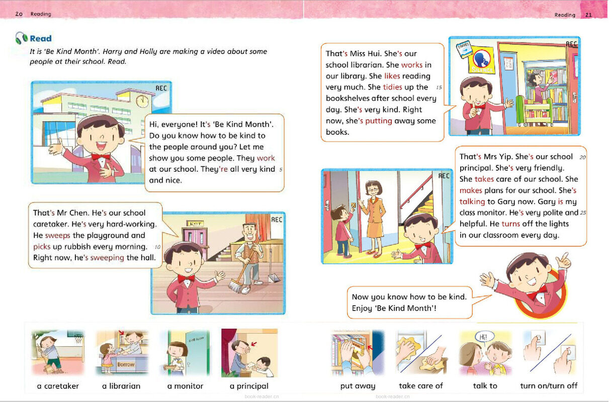 3B Unit 3 Nice people at school.绘本故事第3页