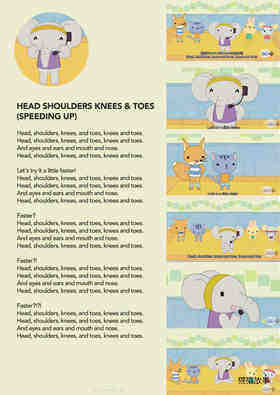 Head Shoulders Knees & Toes (Speeding Up)绘本故事第2页