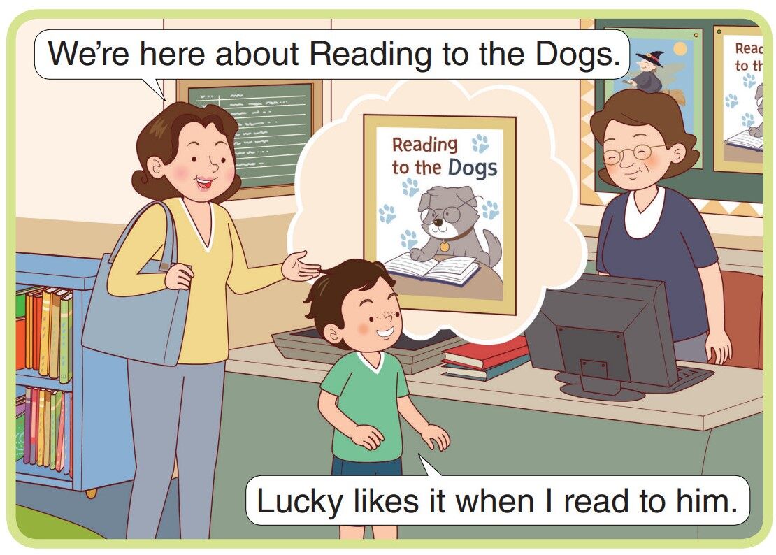 A Lucky Reading Dog绘本故事第4页