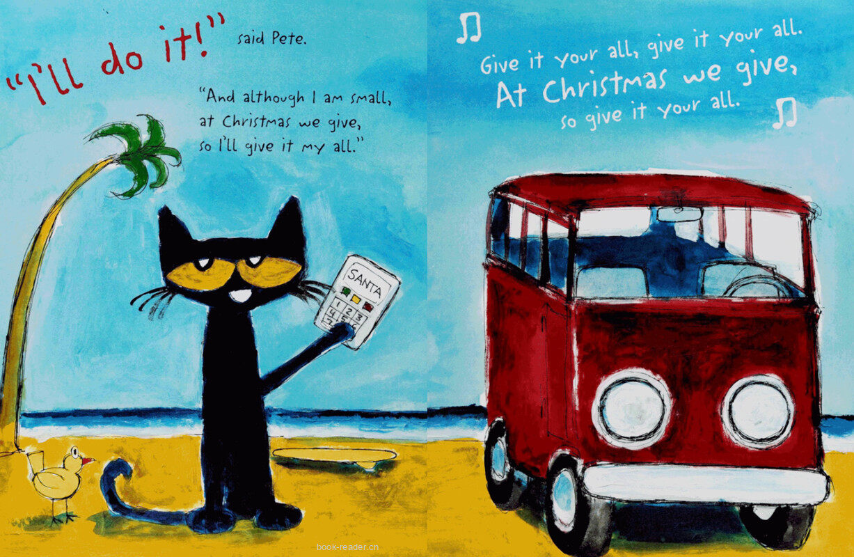 Pete the Cat Saves Christmas绘本故事第5页