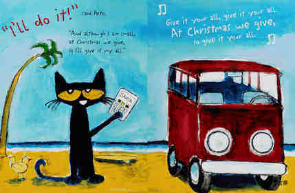 Pete the Cat Saves Christmas绘本故事第5页