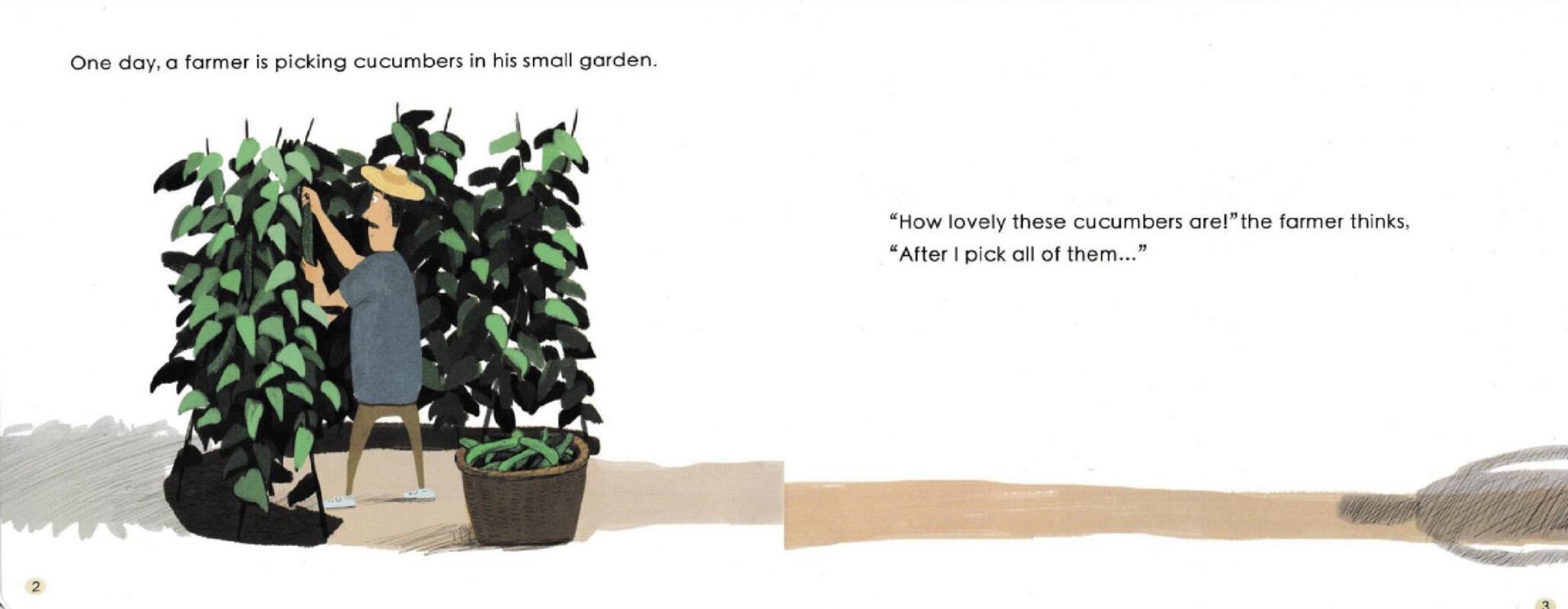 The Farmer and the Cucumbers绘本故事第3页