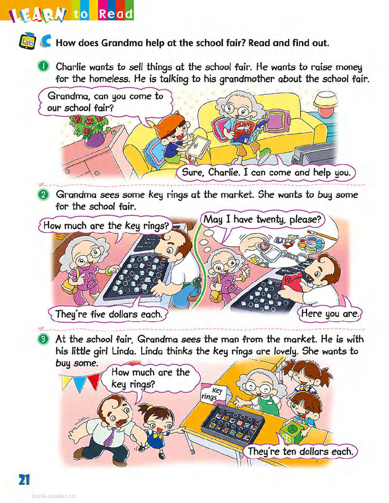 4 At the school fair绘本故事第4页