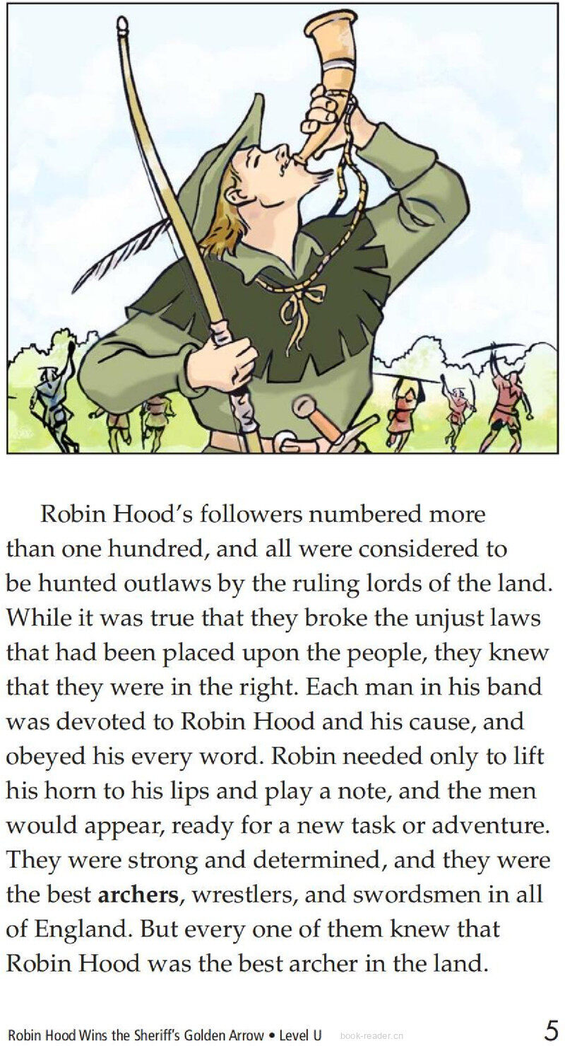 Robin Hood Wins the Sheriff's Golden Arrow绘本故事第4页
