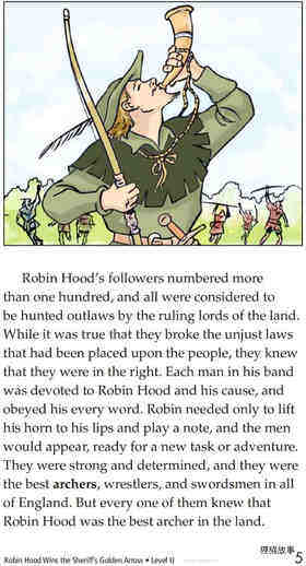 Robin Hood Wins the Sheriff's Golden Arrow绘本故事第4页