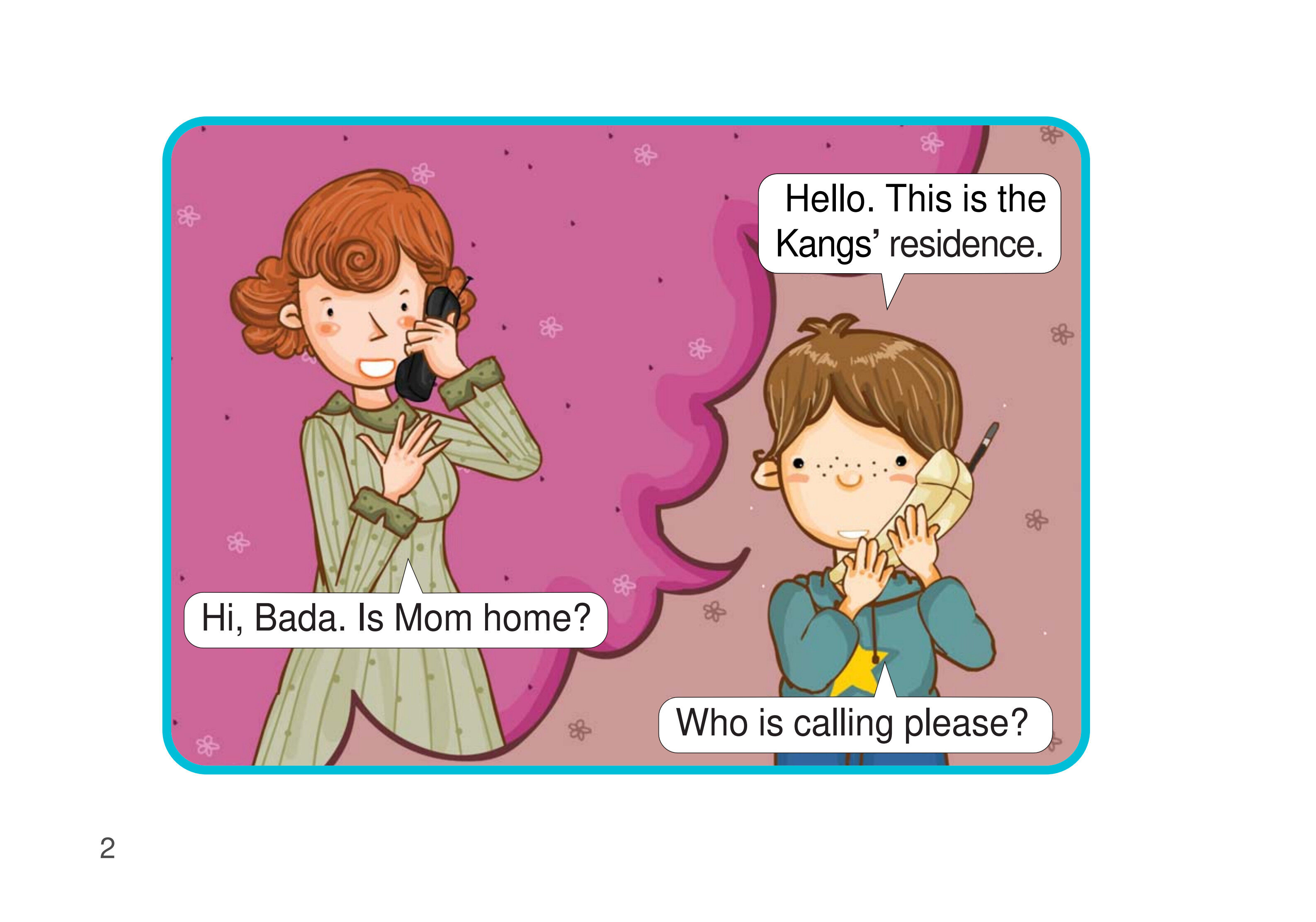 Mrs.Kim Is on the Phone绘本故事第3页