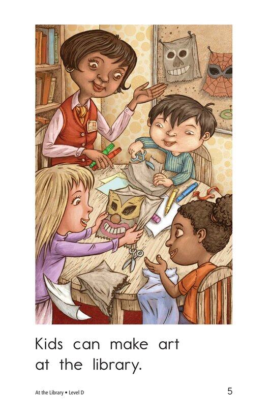 At the Library绘本故事第5页