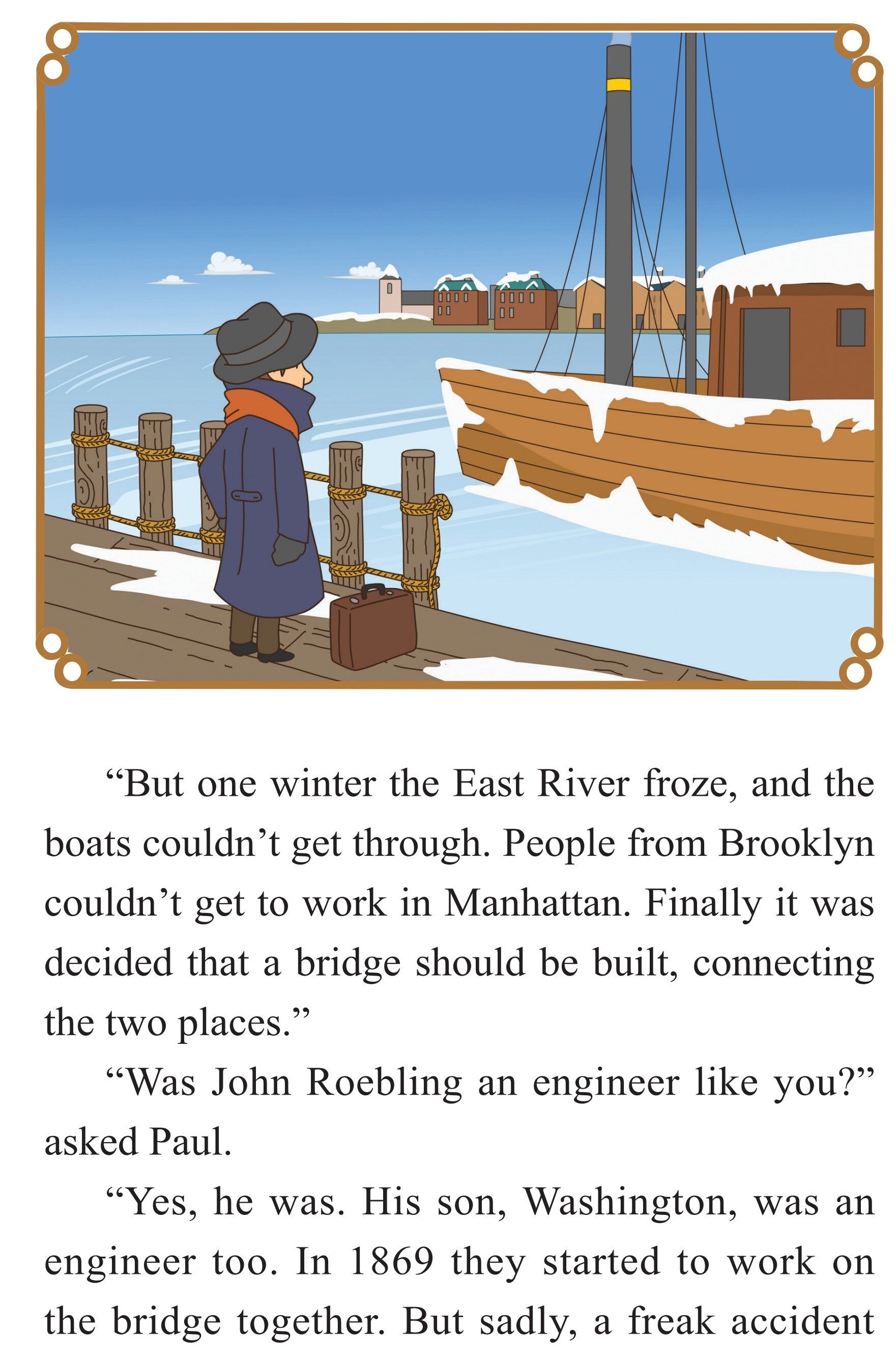 Brooklyn Bridge：An American Landmark绘本故事第5页