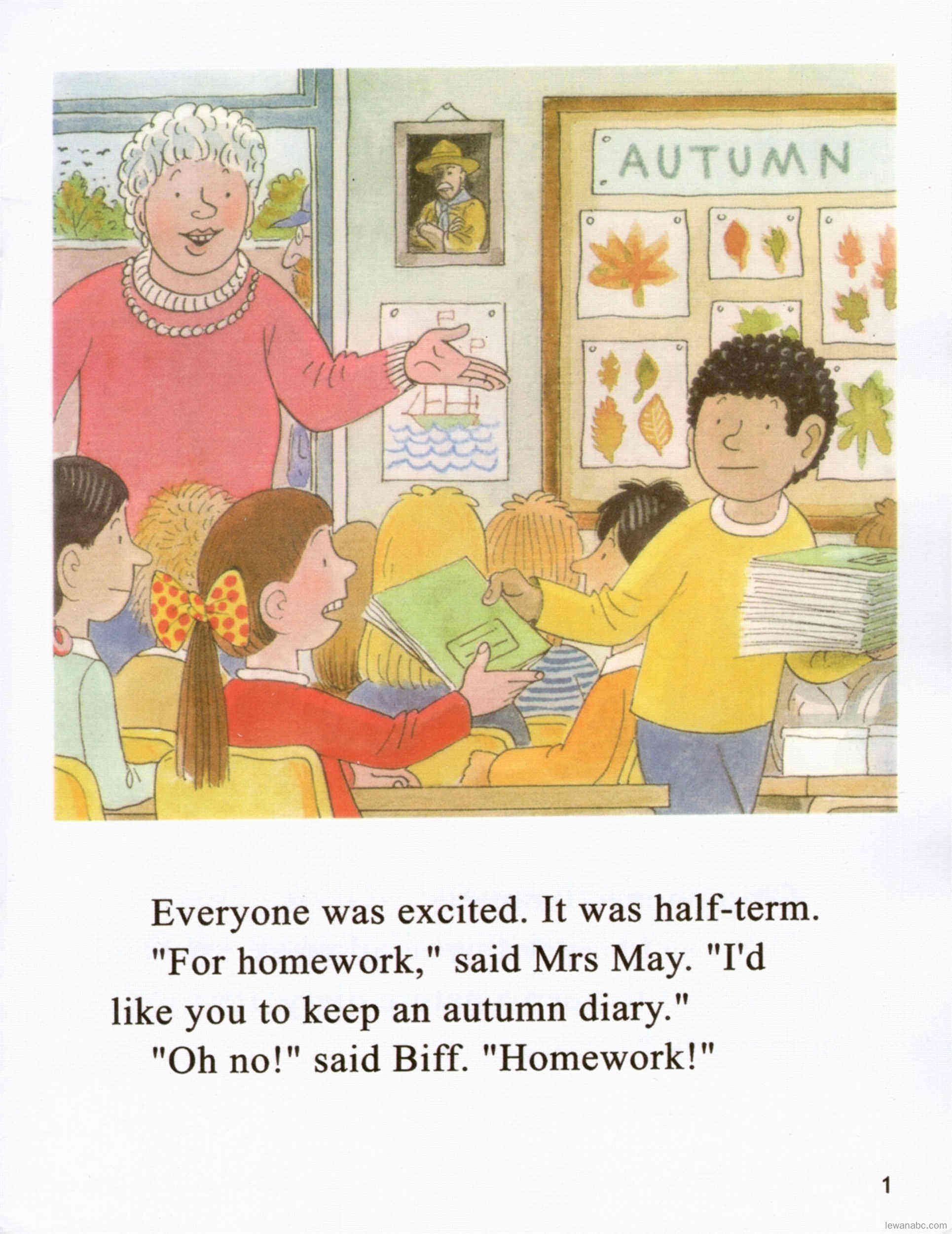 Homework!绘本故事第3页