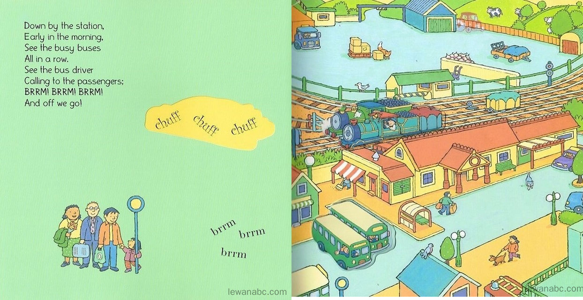 (3周)Down by the Station绘本故事第4页