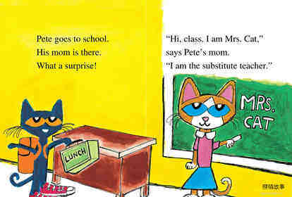 Pete the Cat and the Surprise Teacher绘本故事第4页