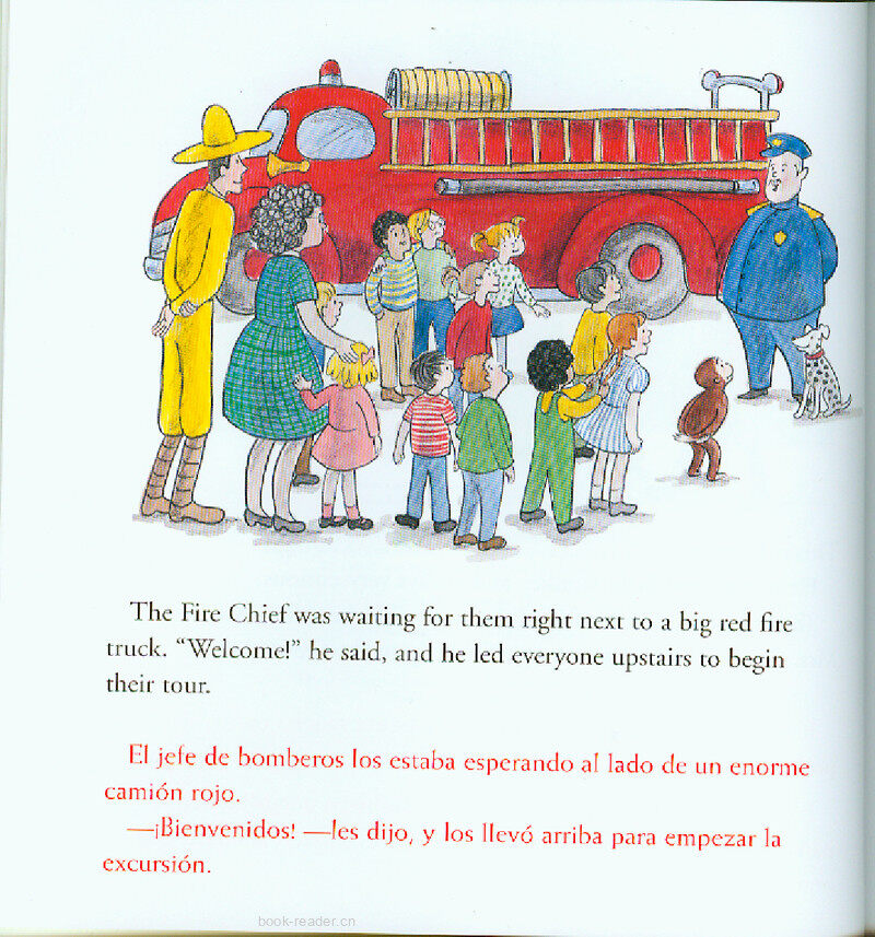 Curious George and the Firefighters绘本故事第4页