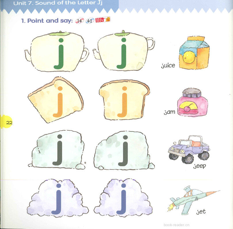 7 Sound of the Letter Jj绘本故事第3页