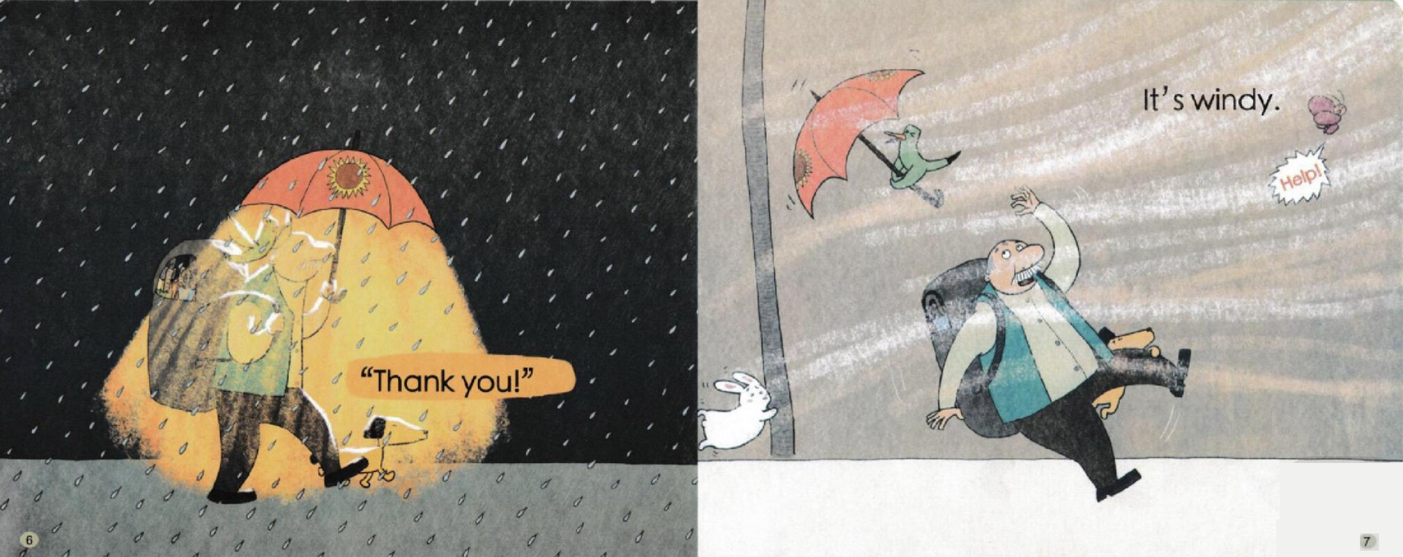 Grandpas Umbrellas绘本故事第5页