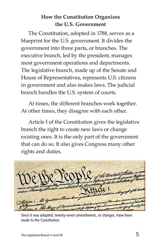 The Legislative Branch绘本故事第4页