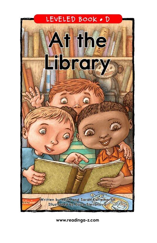 At the Library绘本故事第2页